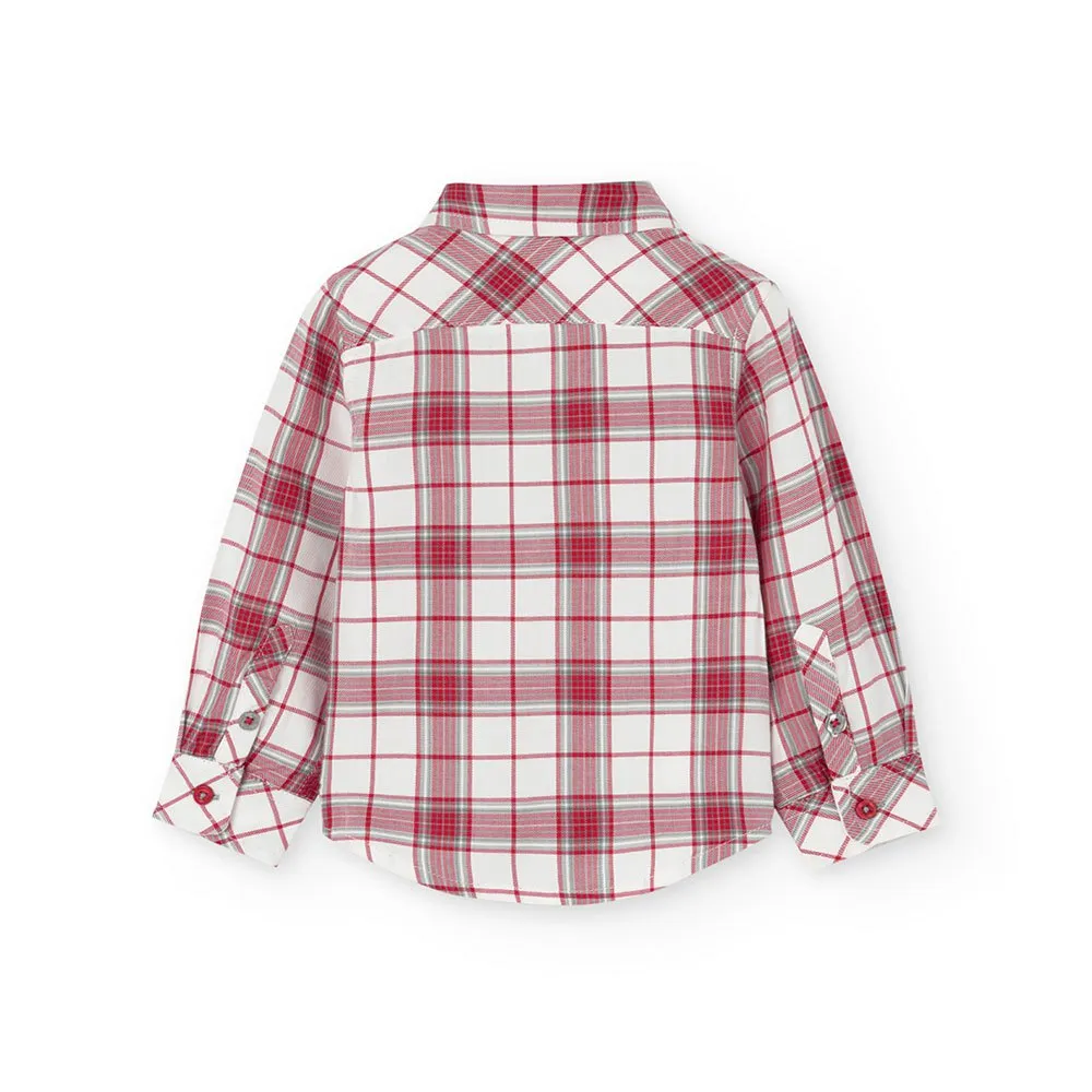 Boboli Poplin Check Langarmhemd Boboli Poplin Check Langarmhemd