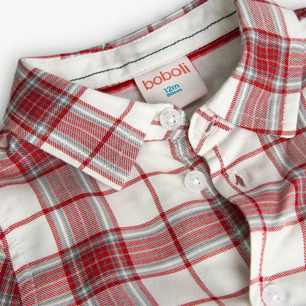 Boboli Poplin Check Langarmhemd Boboli Poplin Check Langarmhemd