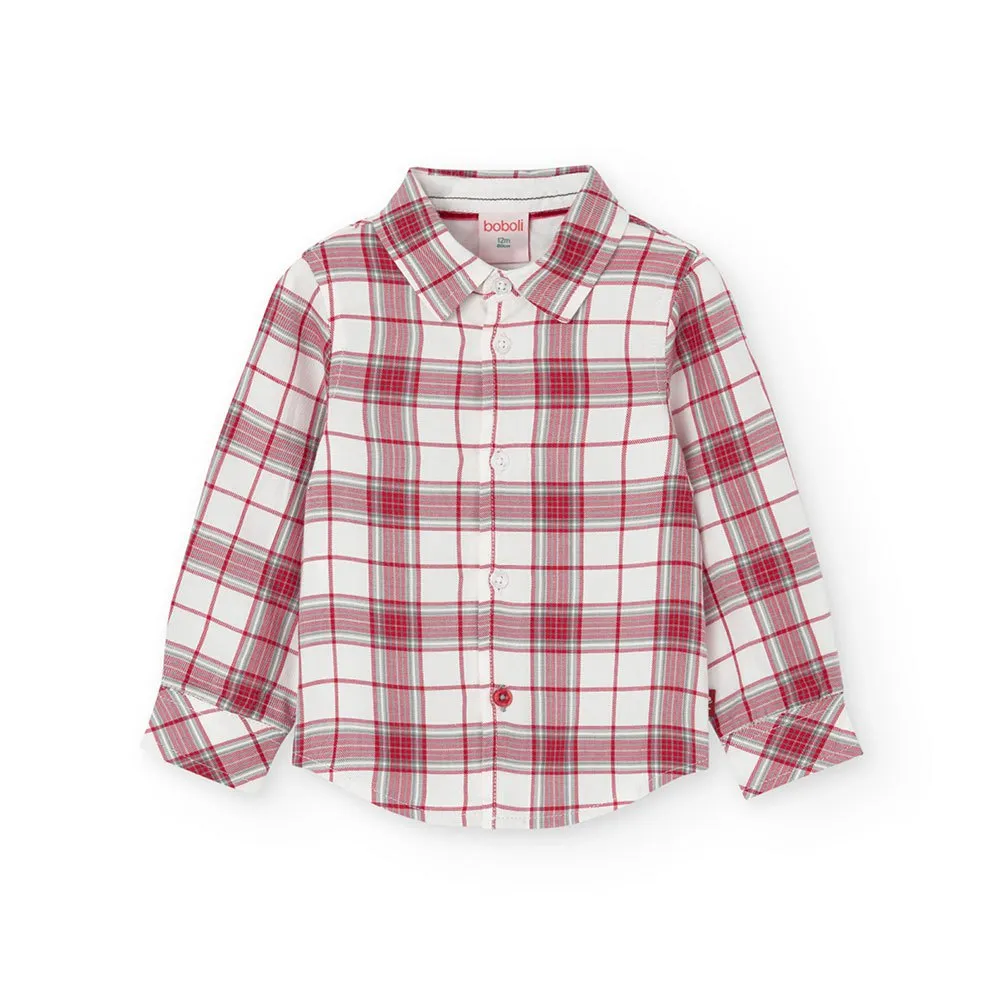 Boboli Poplin Check Langarmhemd Boboli Poplin Check Langarmhemd