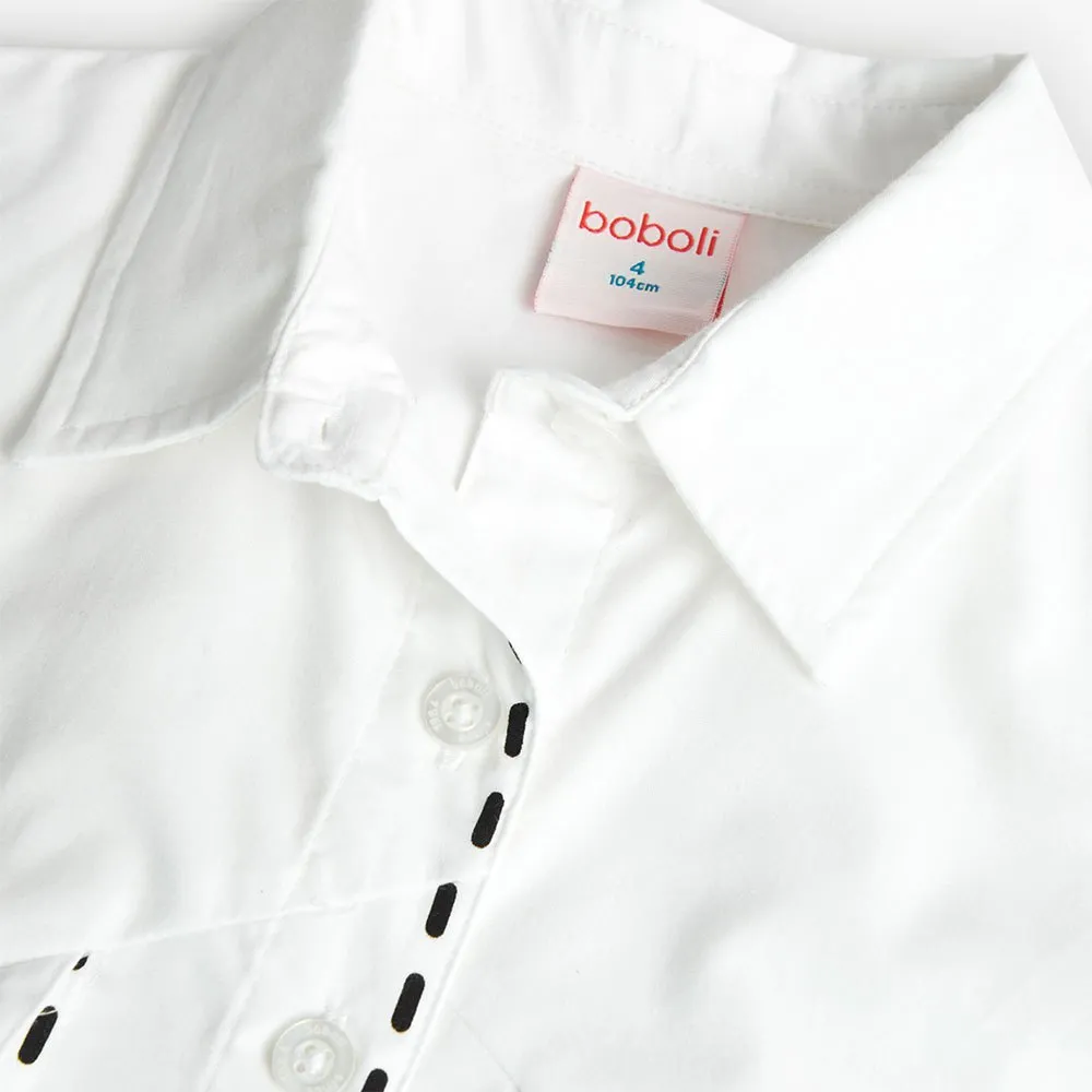 Boboli Poplin Langarmhemd Boboli Poplin Langarmhemd