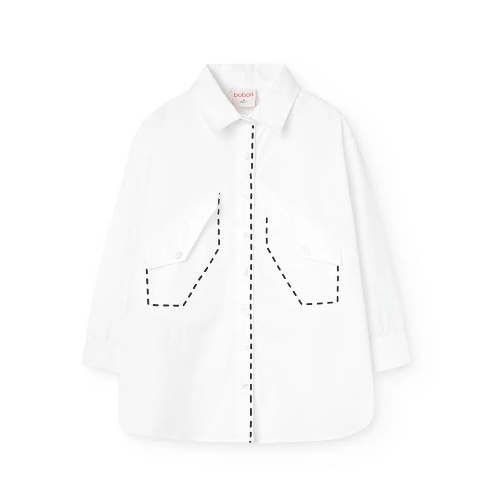Boboli Poplin Langarmhemd Boboli Poplin Langarmhemd