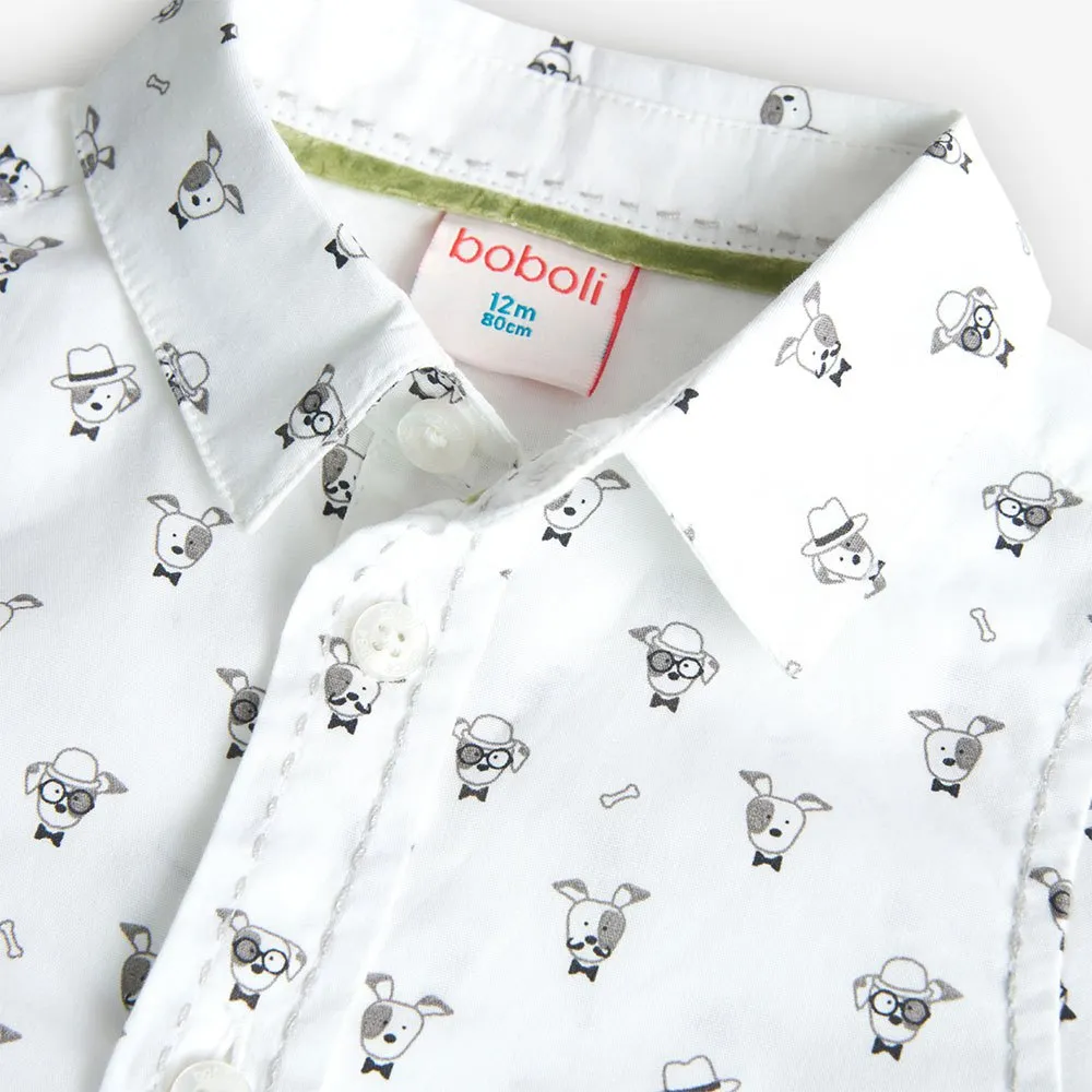 Boboli Poplin Printed Langarmhemd Boboli Poplin Printed Langarmhemd