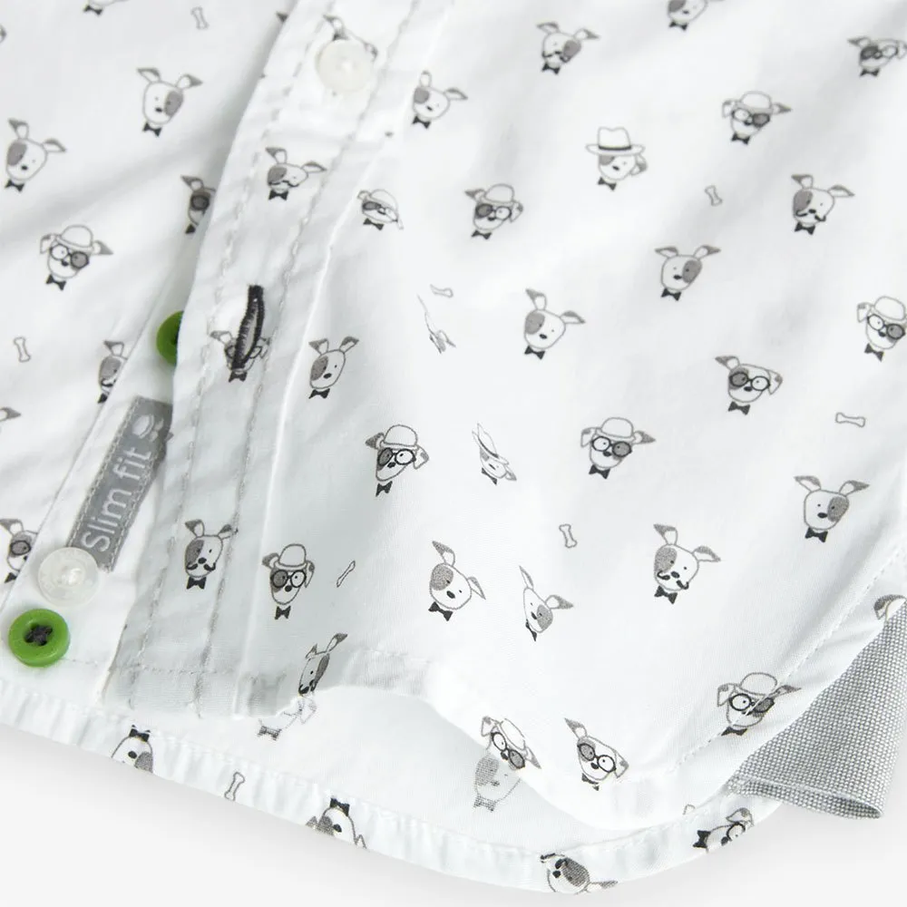 Boboli Poplin Printed Langarmhemd Boboli Poplin Printed Langarmhemd