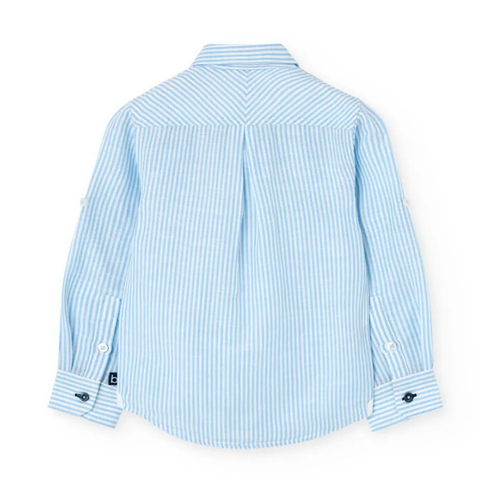 Boboli Poplin Striped Langarmhemd Boboli Poplin Striped Langarmhemd