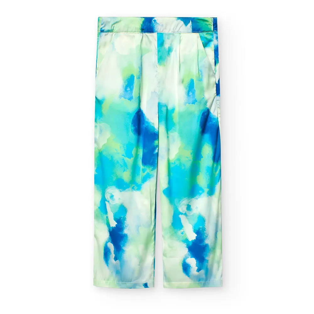 Boboli Satin Printed Hosen Boboli Satin Printed Hosen
