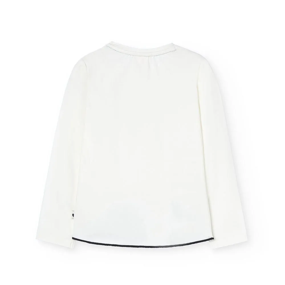 Boboli Stretch Knit Langarm-t-shirt Boboli Stretch Knit Langarm-t-shirt