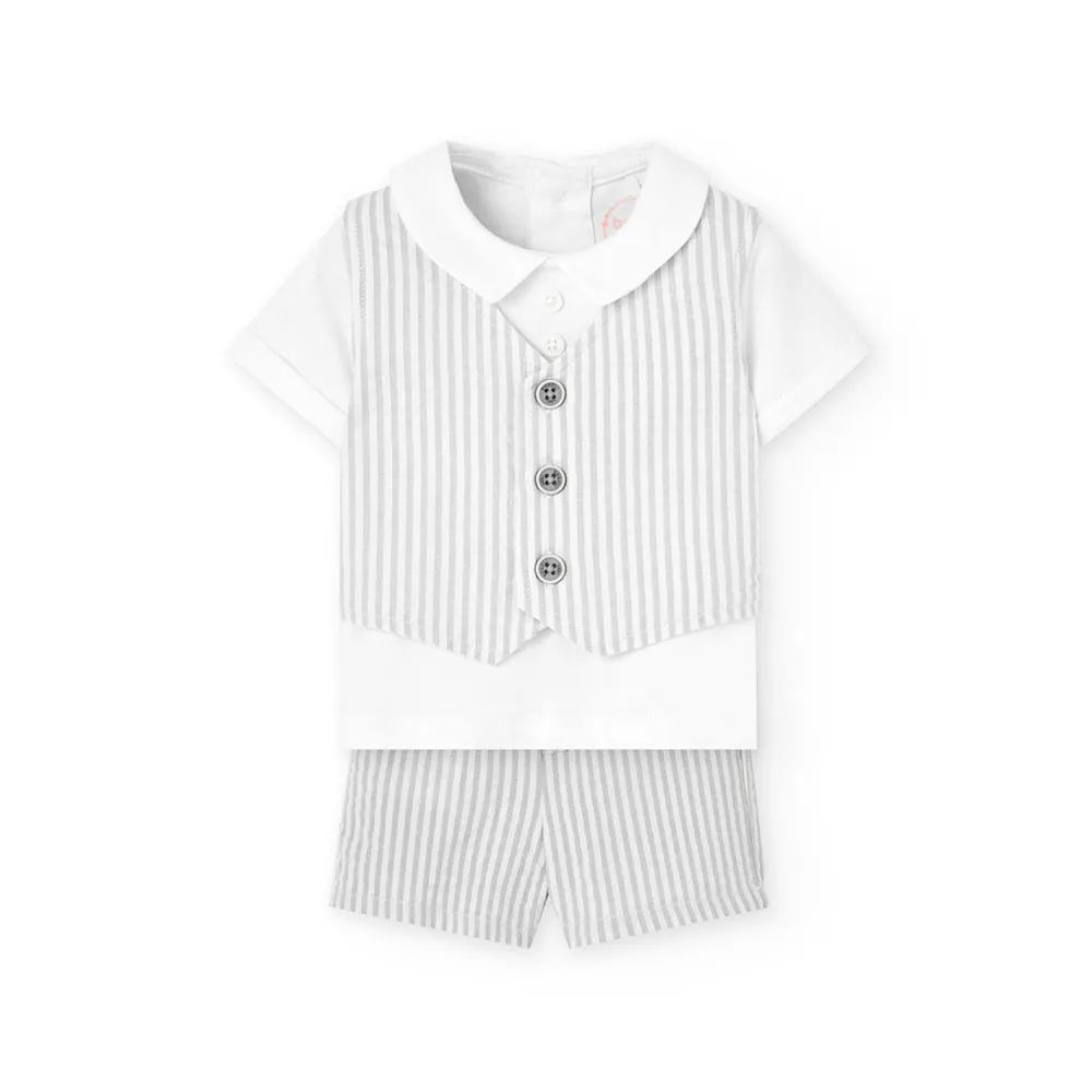 Boboli Striped Kurzarm-set Boboli Striped Kurzarm-set