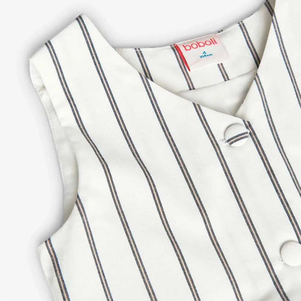 Boboli Striped Weste, Navy bicolor list, 16Y
