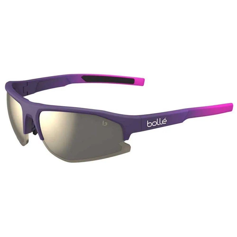 Bollé Bolt 2.0 S Sonnenbrille unisex, Burgundy pink matte, TNS Gold/CAT3