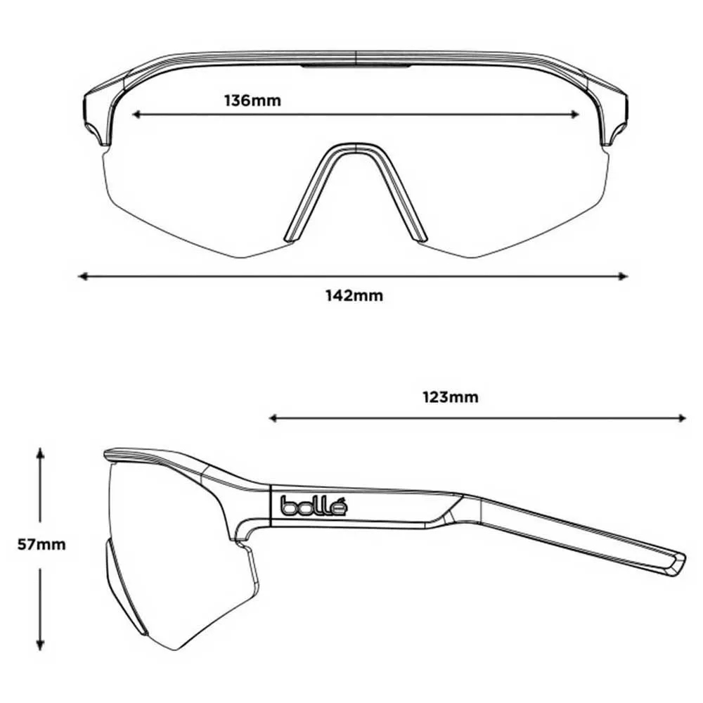 Bollé Lightshifter Polarisierte Sonnenbrille, Matte titanium, Ultraviolet Polarized/CAT3 Bollé Lightshifter Polarisierte Sonnenbrille, Matte titanium, Ultraviolet Polarized/CAT3