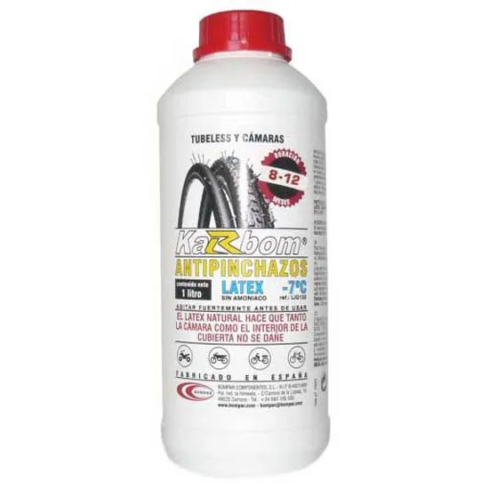 Bompar Latex Karbom 1l Tubeless Dichtmittel, Black, 1L Bompar Latex Karbom 1l Tubeless Dichtmittel, Black, 1L