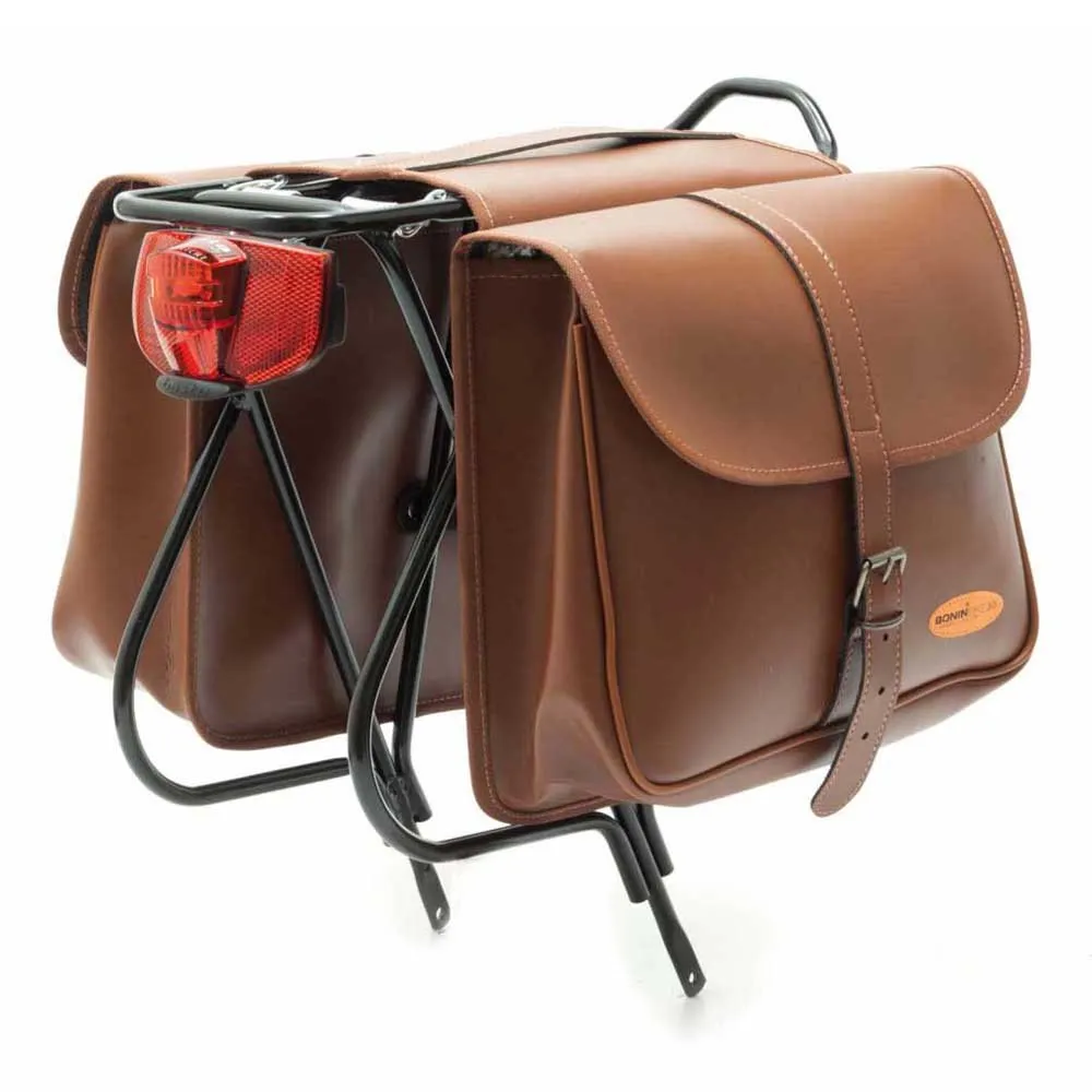 Bonin Eco Leather Fahrradtaschen 14.5l, Brown, One Size