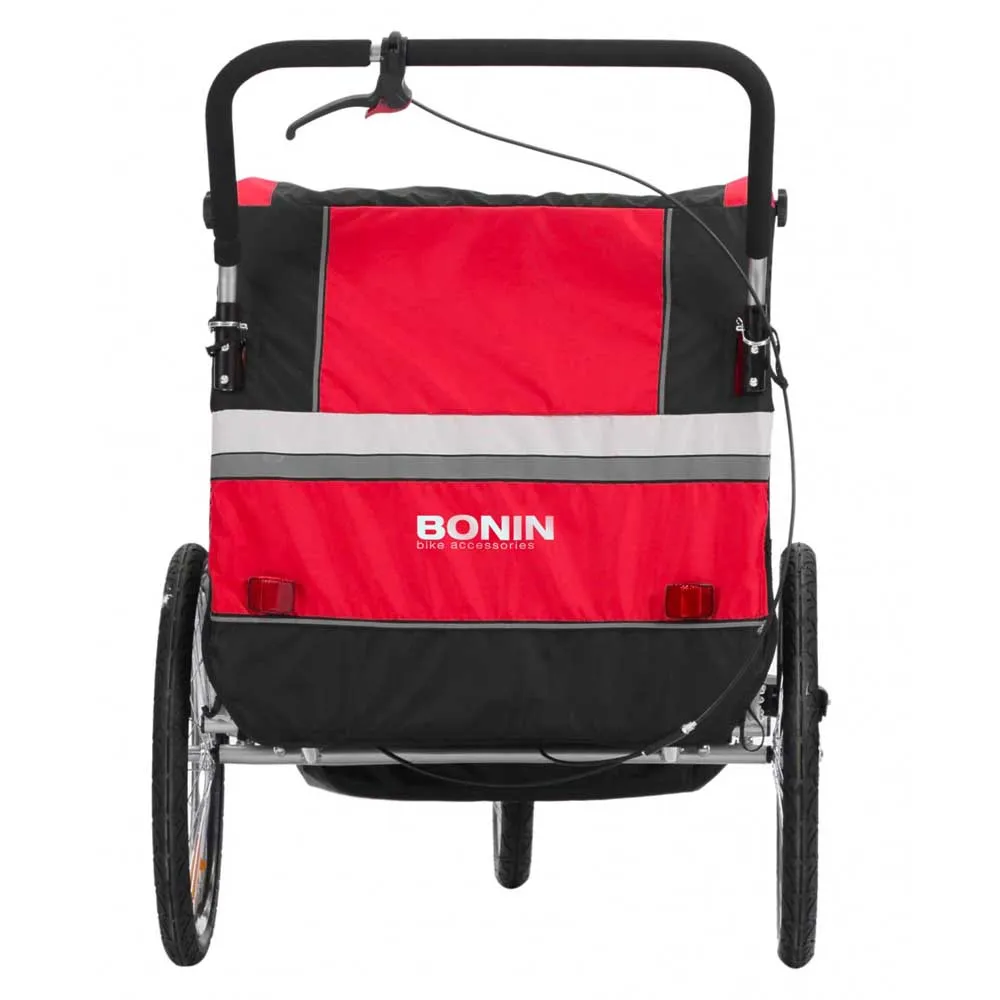 Bonin Ncab Dlx Fahrradanhänger, Red / grey / black, Max 40kg Bonin Ncab Dlx Fahrradanhänger, Red / grey / black, Max 40kg