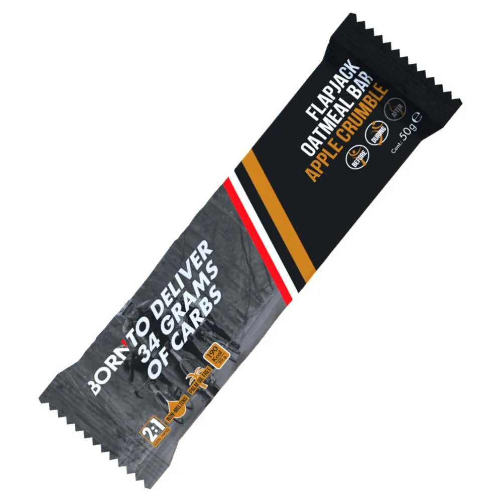 BORN Flapjack Energie-riegel-box Apfelkrume 50g 15 Einheiten, Black, One Size BORN Flapjack Energie-riegel-box Apfelkrume 50g 15 Einheiten, Black, One Size