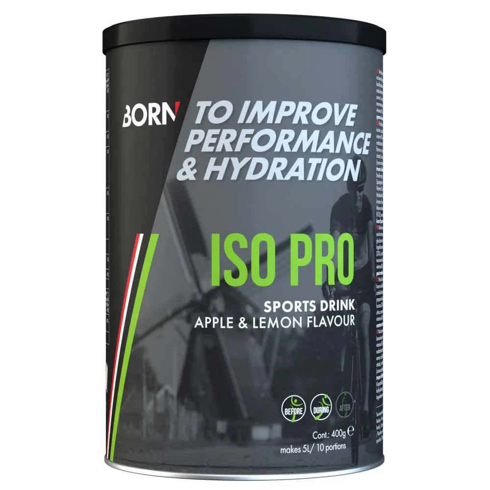 BORN Iso Pro Isotonisches Pulvergetränk Apfel Und Zitrone 400g, Black, One Size BORN Iso Pro Isotonisches Pulvergetränk Apfel Und Zitrone 400g, Black, One Size