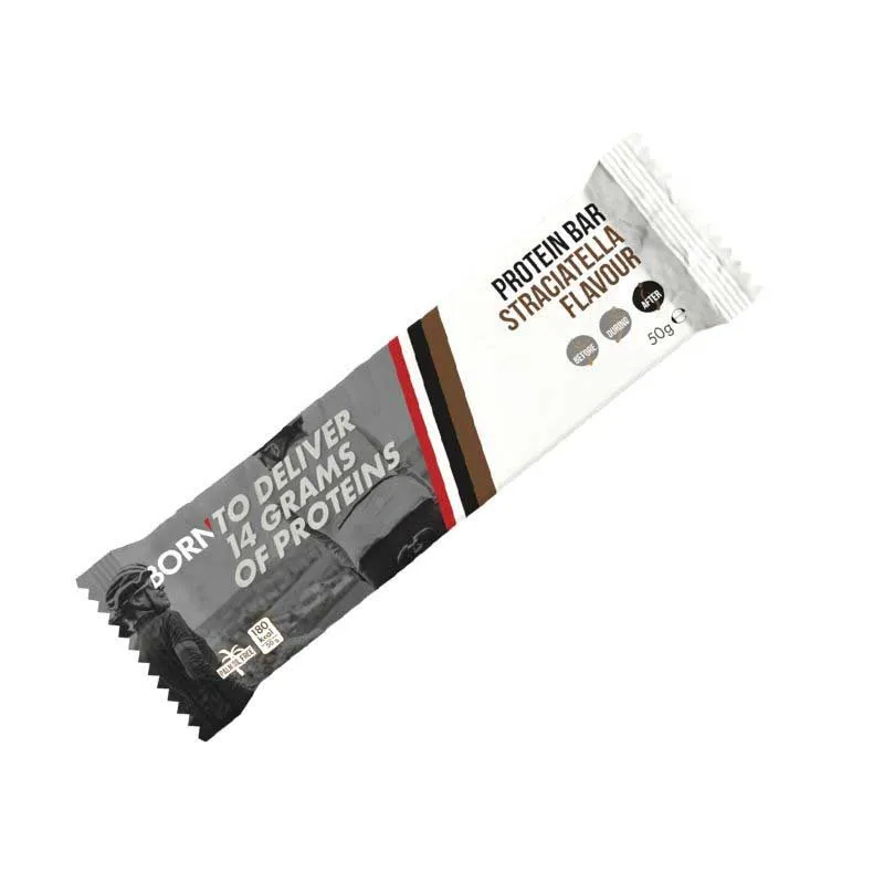 BORN Proteinriegelbox Stracciatella 50gr 15 Einheiten, Black, One Size BORN Proteinriegelbox Stracciatella 50gr 15 Einheiten, Black, One Size