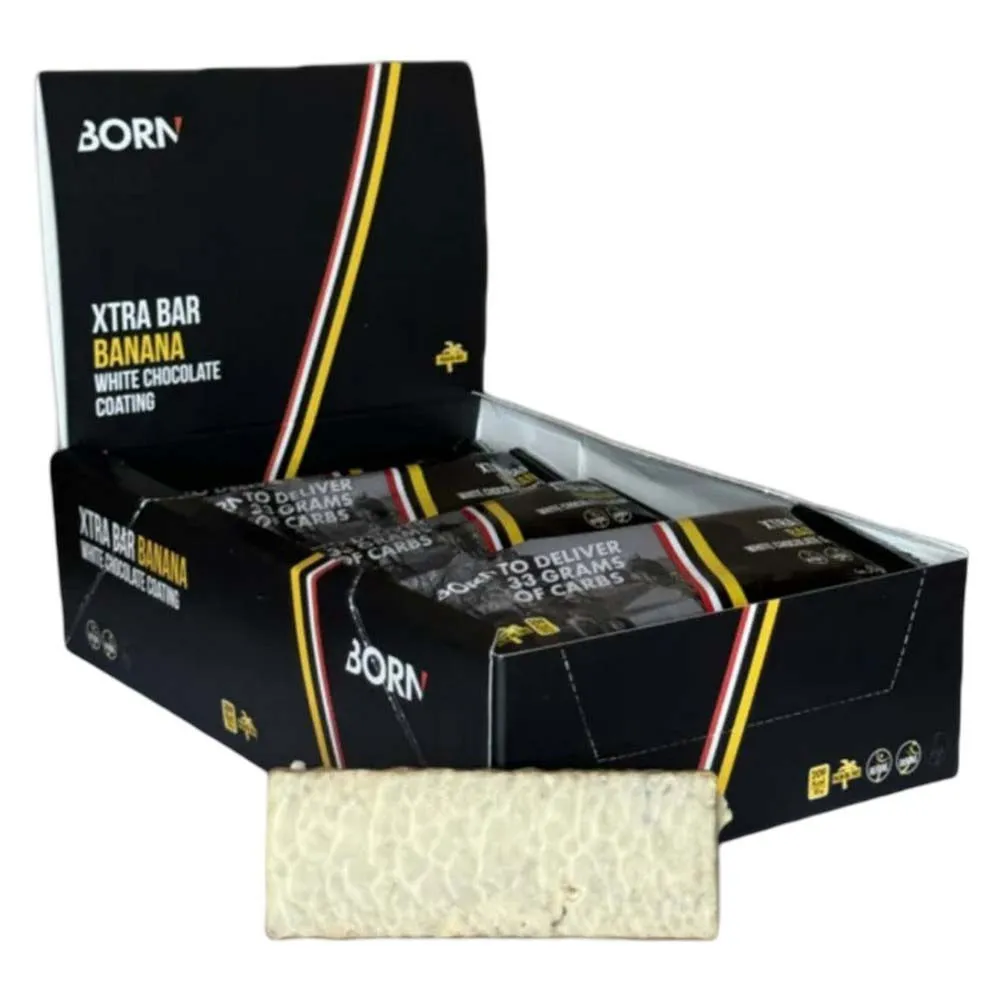 BORN Xtra Energie-riegel-box Banane Und Weiße Schokolade 50g 15 Einheiten, Black, One Size BORN Xtra Energie-riegel-box Banane Und Weiße Schokolade 50g 15 Einheiten, Black, One Size