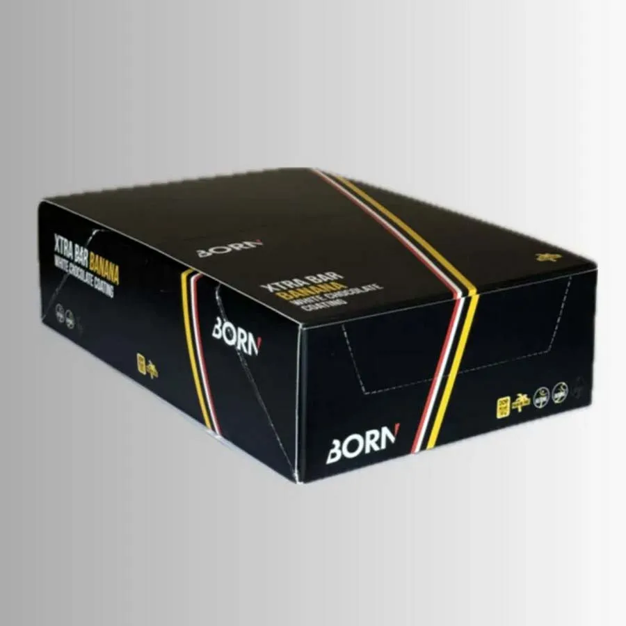 BORN Xtra Energie-riegel-box Banane Und Weiße Schokolade 50g 15 Einheiten, Black, One Size BORN Xtra Energie-riegel-box Banane Und Weiße Schokolade 50g 15 Einheiten, Black, One Size