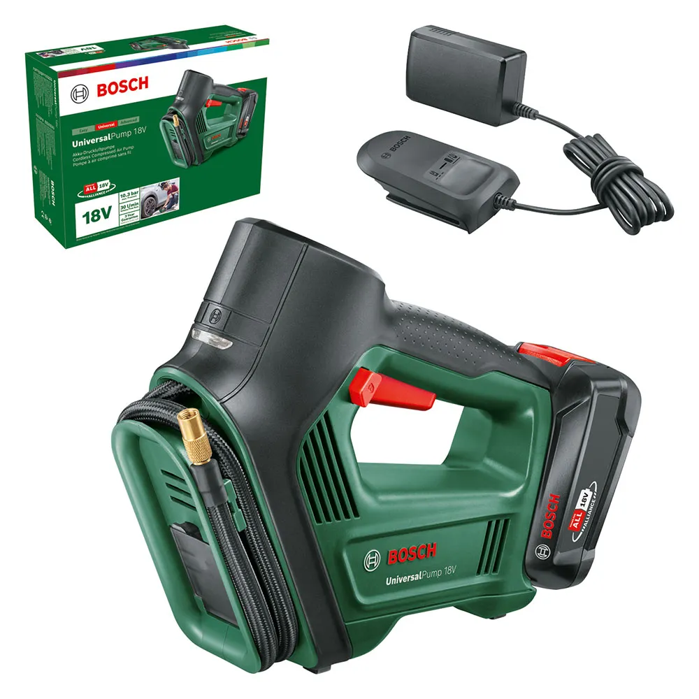 Bosch 18v Kompressor, Green, One Size, EU Plug 220V