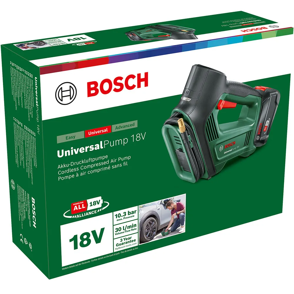 Bosch 18v Kompressor, Green, One Size, EU Plug 220V