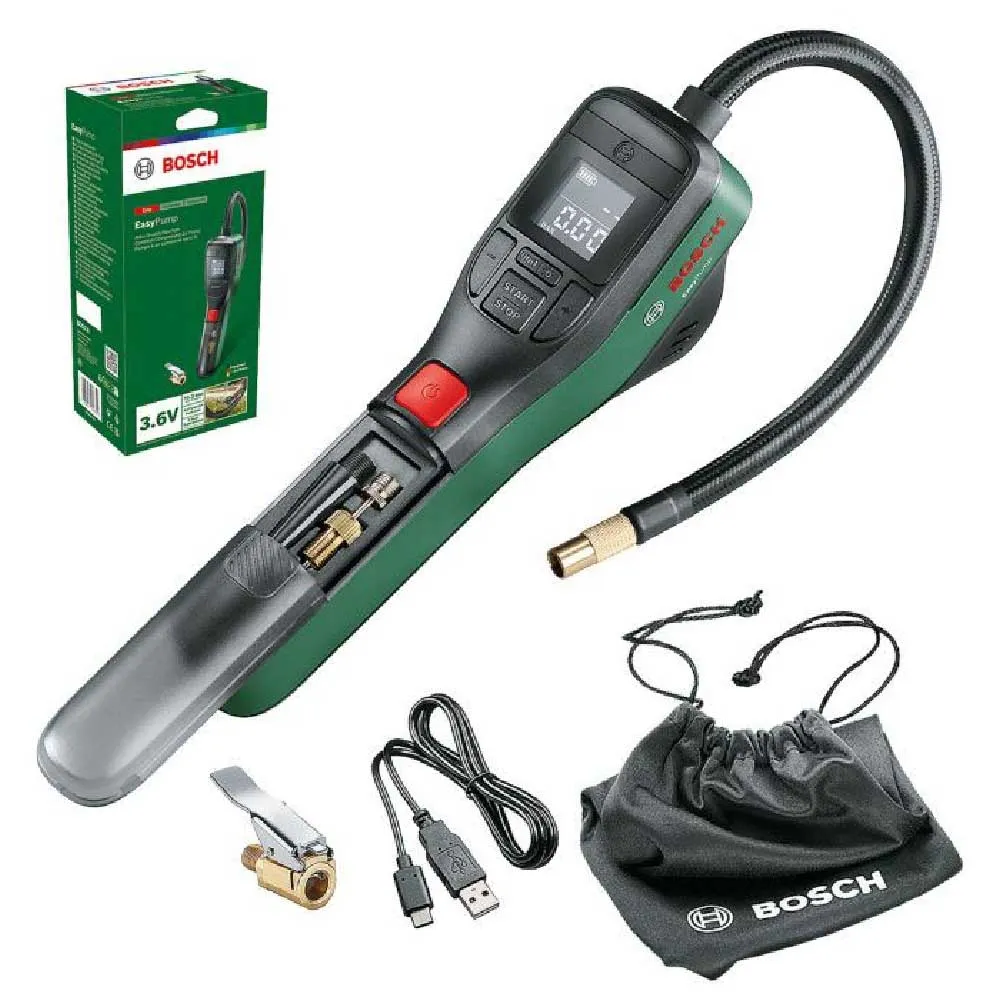 Bosch Easypump 10.3 Usb-c Kompressor, Green, 150psi