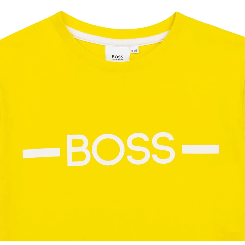 Boss J25n29 Kurzarm-t-shirt, Yellow, 16Y Boss J25n29 Kurzarm-t-shirt, Yellow, 16Y