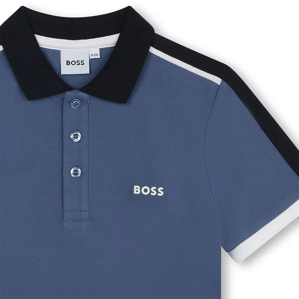 Boss J50766 Kurzarm-poloshirt, Blue, 6Y