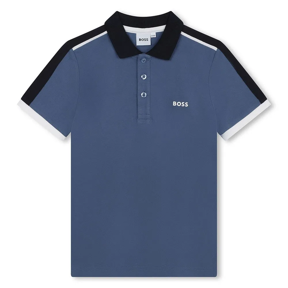 Boss J50766 Kurzarm-poloshirt, Blue, 6Y