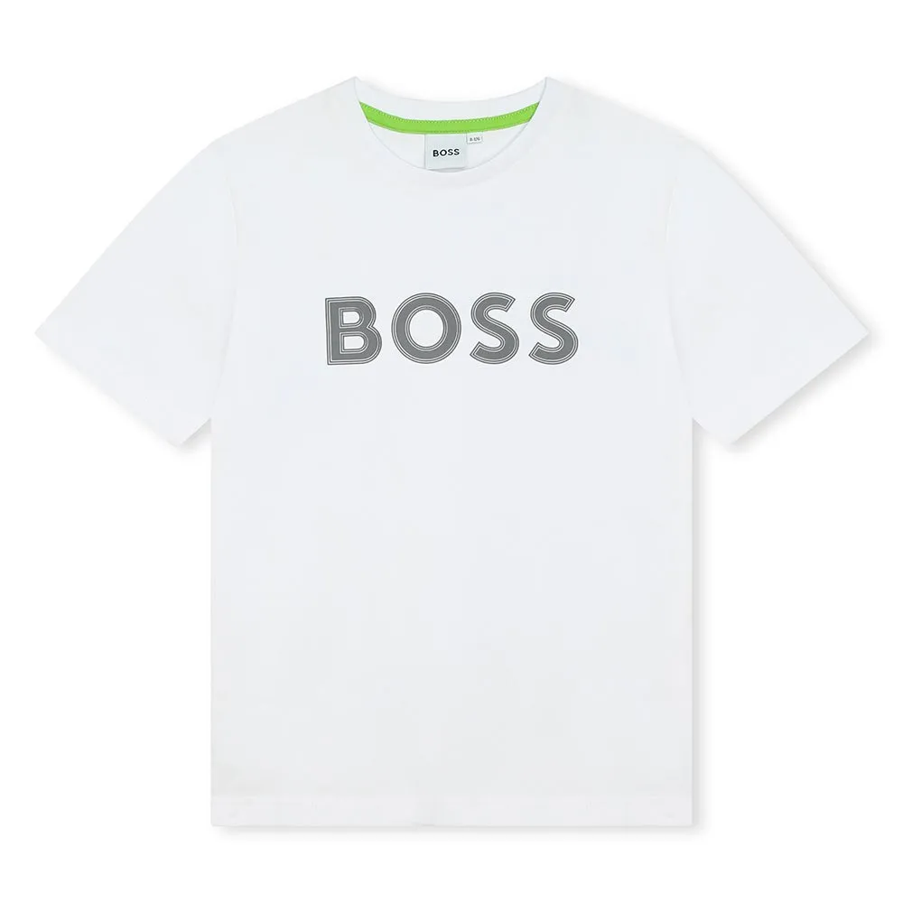 Boss J50771 Kurzarm-t-shirt, White, 6Y