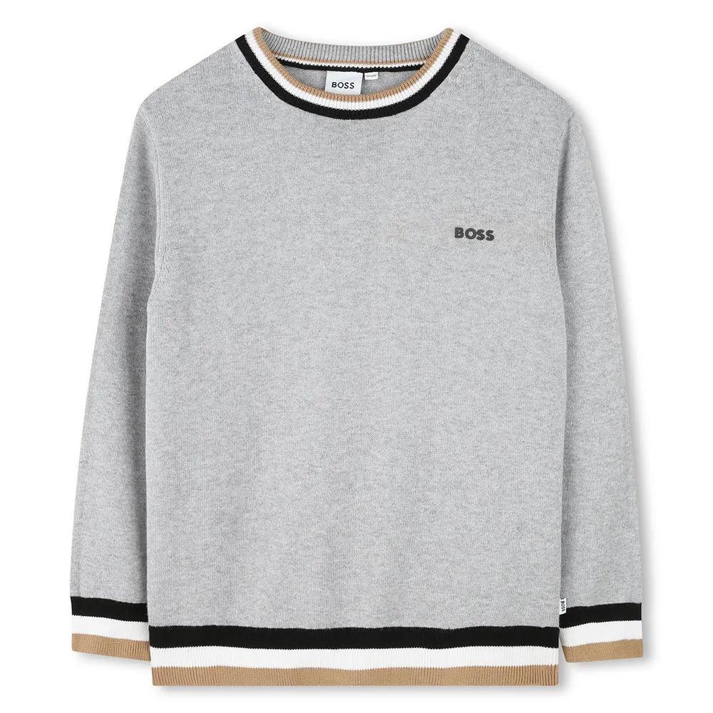 Boss J51178 Pullover, Chine gray, 4Y Boss J51178 Pullover, Chine gray, 4Y