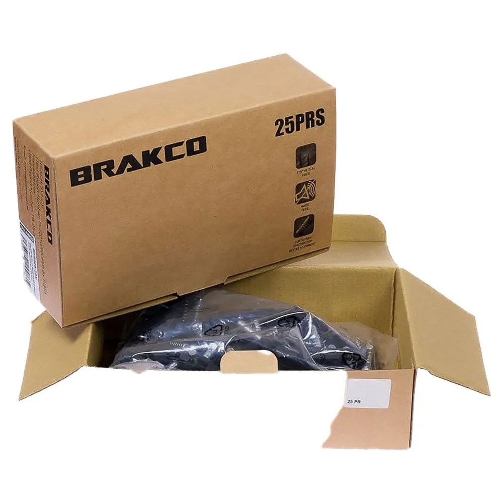 BRAKCO A2 V-brake 72 Mm Komplette Felgenbremsbeläge 25 Einheiten, Black, One Size BRAKCO A2 V-brake 72 Mm Komplette Felgenbremsbeläge 25 Einheiten, Black, One Size