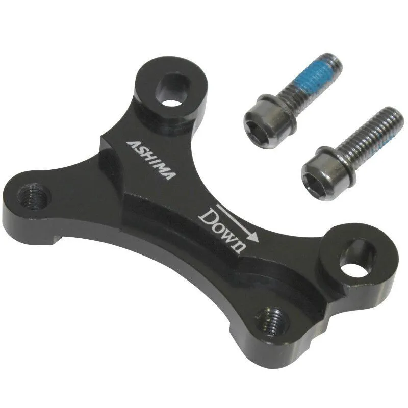 BRAKCO Adapter für MTB-Scheibenbremsen, der den Standard-Bremssattel auf eine Gabel mit Scheibe und auf einen Rahmen erhöht Ashima Unisex, schwarz, 160/180mm BRAKCO Adapter für MTB-Scheibenbremsen, der den Standard-Bremssattel auf eine Gabel mit Scheibe und auf einen Rahmen erhöht Ashima Unisex, schwarz, 160/180mm