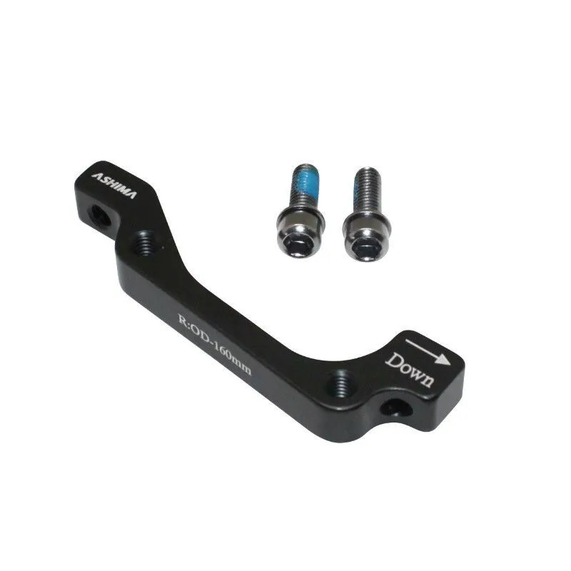 BRAKCO Adapter Scheibenbremse mit Bremssattel auf internationalen Rahmen Post-Mount Unisex, schwarz, 160mm BRAKCO Adapter Scheibenbremse mit Bremssattel auf internationalen Rahmen Post-Mount Unisex, schwarz, 160mm
