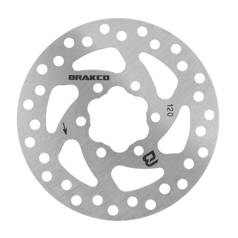 BRAKCO Bremsscheibe für Elektrotrottinett Unisex, silber, 120mm BRAKCO Bremsscheibe für Elektrotrottinett Unisex, silber, 120mm