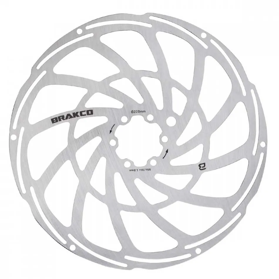 BRAKCO E-bike Bremsscheibe, Silver, 160mm