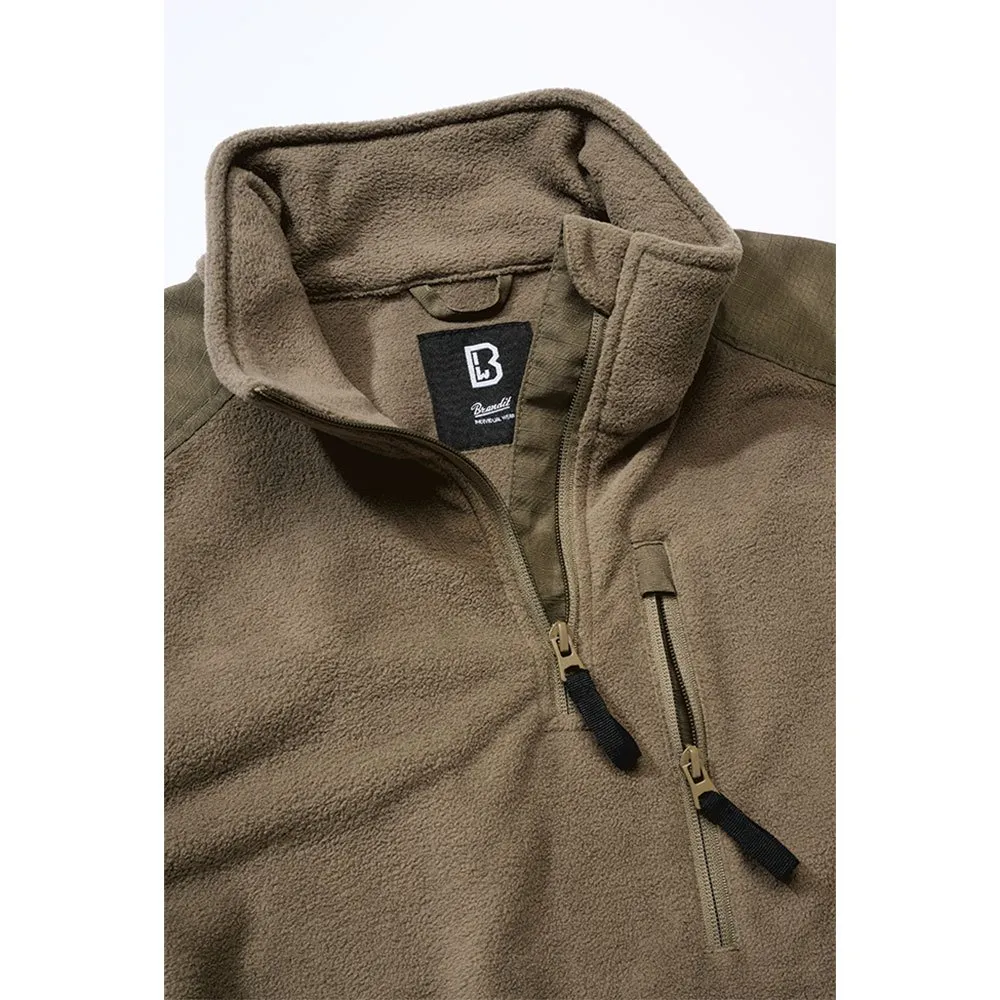 Brandit Troyer Ripstop Fleece Mit Halbem Reißverschluss Brandit Troyer Ripstop Fleece Mit Halbem Reißverschluss
