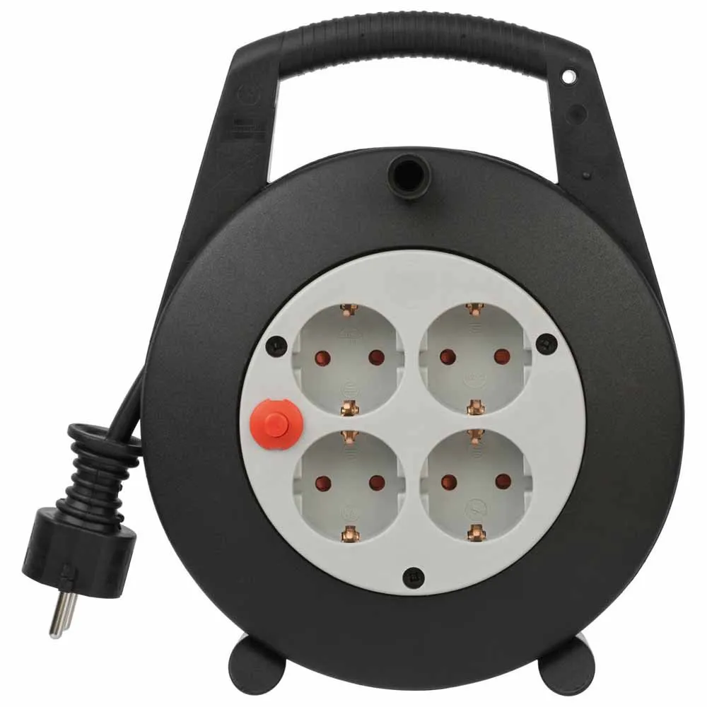 Brennenstuhl 1092200 4 Outlets With Circuit Breaker 5 M Kabeltrommel, Black, One Size Brennenstuhl 1092200 4 Outlets With Circuit Breaker 5 M Kabeltrommel, Black, One Size