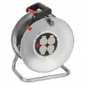 Brennenstuhl 1195066 4 Outlets With Circuit Breaker 50 M Kabeltrommel, Silver, One Size