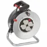 Brennenstuhl 1195066 4 Outlets With Circuit Breaker 50 M Kabeltrommel, Silver, One Size