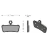 Brenta Ciclo Xo-elixir Trail/rsc/r/t Avid/sram Sinterbremsbeläge, Black / silver, One Size