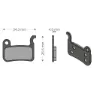 Brenta Ciclo Xtr/deore/saint/dash Shimano/trp Sinterbremsbeläge, Black / silver, One Size