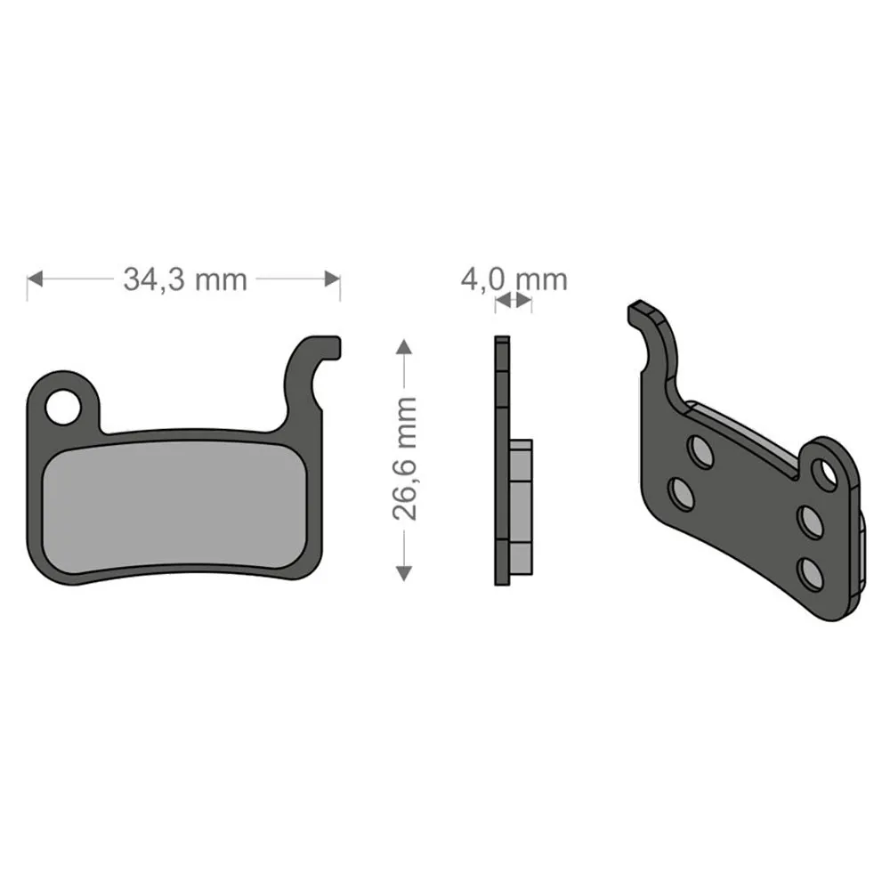 Brenta Ciclo Xtr/deore/saint/dash Shimano/trp Sinterbremsbeläge, Black / silver, One Size
