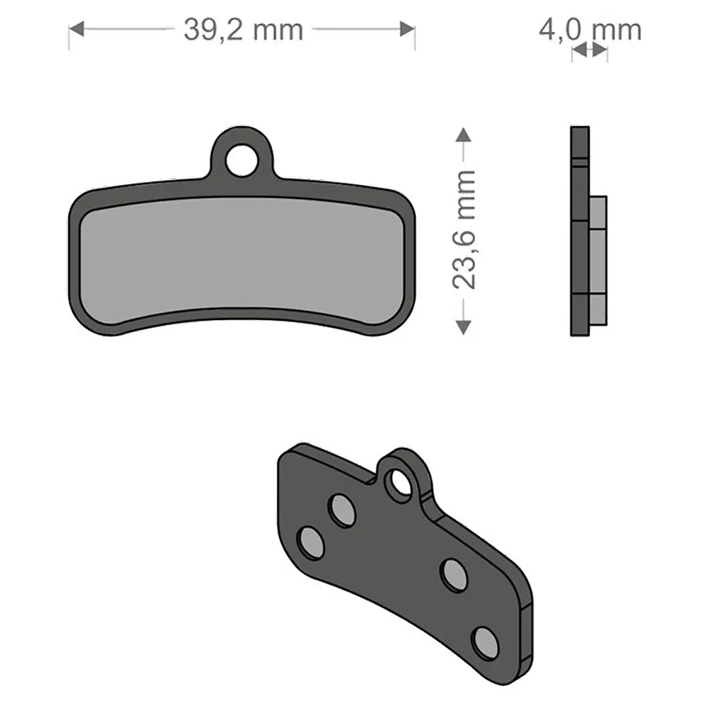 Brenta Ciclo Xtr/quadien Shimano/trp/tektro Sinterbremsbeläge, Black / silver, One Size