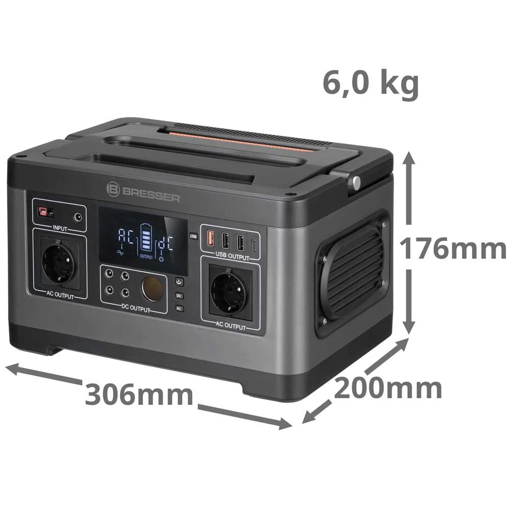 Bresser 3810020 500w Portable Netzteil, Black / grey, One Size Bresser 3810020 500w Portable Netzteil, Black / grey, One Size