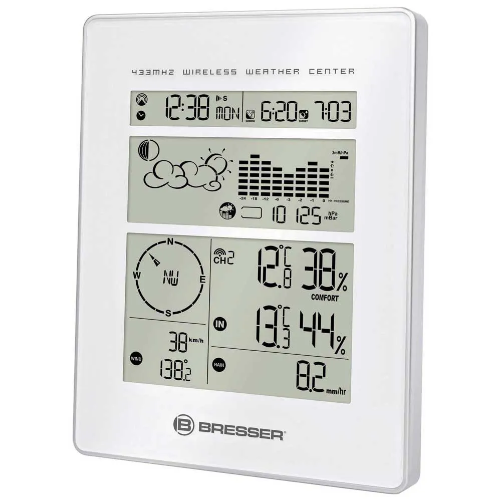 Bresser 7002500 Wetterstation, Silver / white, One Size, EU Plug 220V Bresser 7002500 Wetterstation, Silver / white, One Size, EU Plug 220V