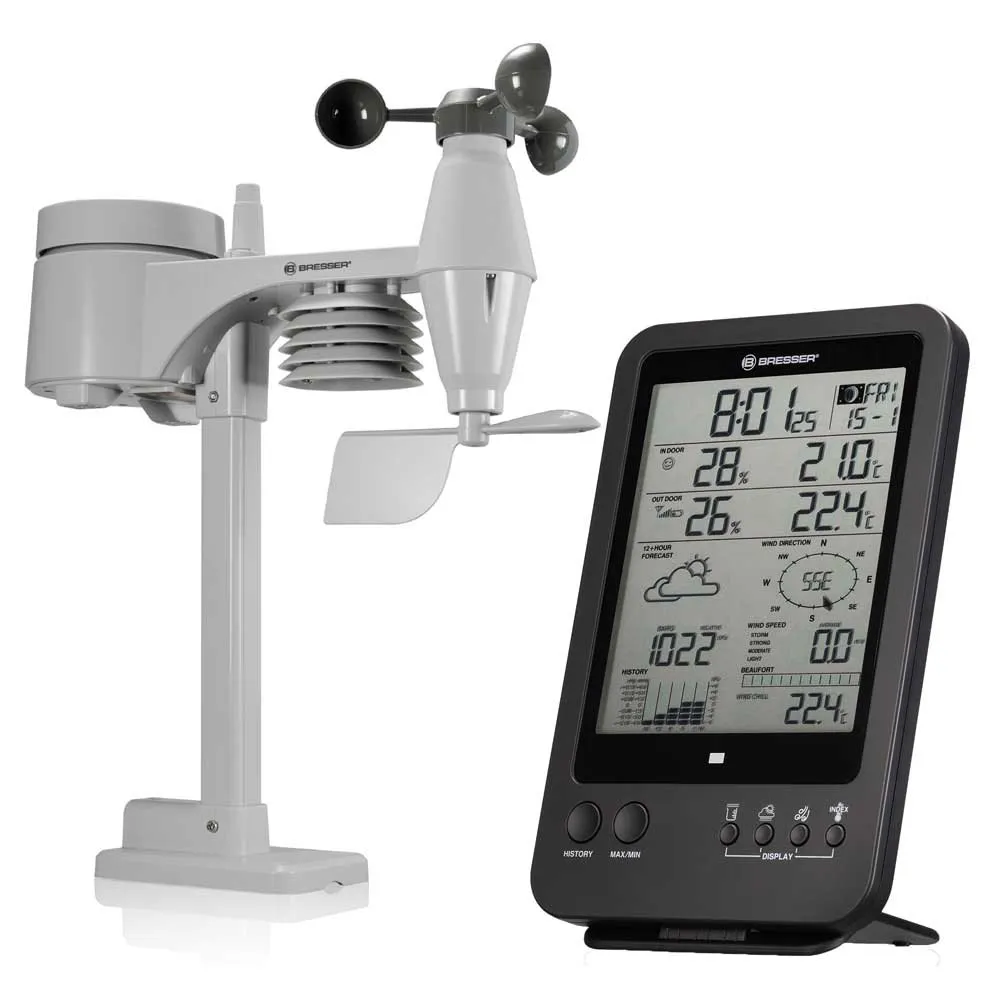 Bresser 7002510 5 Wetterstation, Black / white, One Size, EU Plug 220V Bresser 7002510 5 Wetterstation, Black / white, One Size, EU Plug 220V