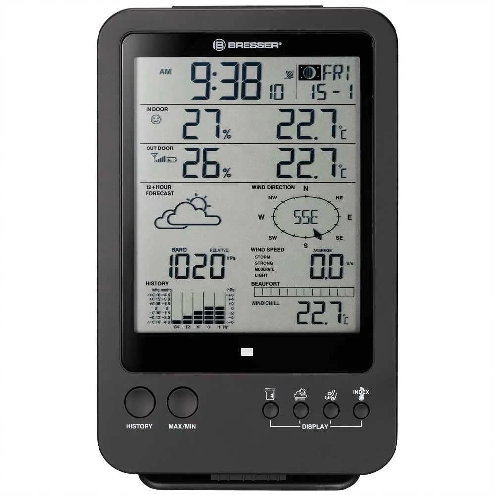 Bresser 7002510 5 Wetterstation, Black / white, One Size, EU Plug 220V Bresser 7002510 5 Wetterstation, Black / white, One Size, EU Plug 220V