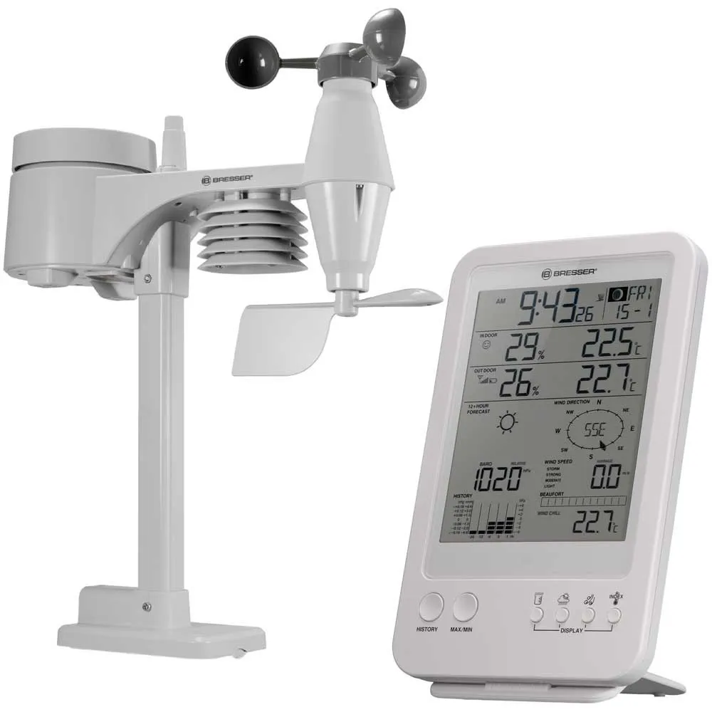 Bresser 7002511 5 Wetterstation, White, One Size, EU Plug 220V Bresser 7002511 5 Wetterstation, White, One Size, EU Plug 220V