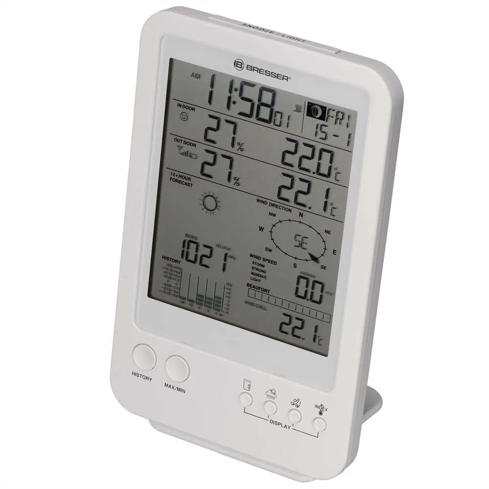 Bresser 7002511 5 Wetterstation, White, One Size, EU Plug 220V Bresser 7002511 5 Wetterstation, White, One Size, EU Plug 220V