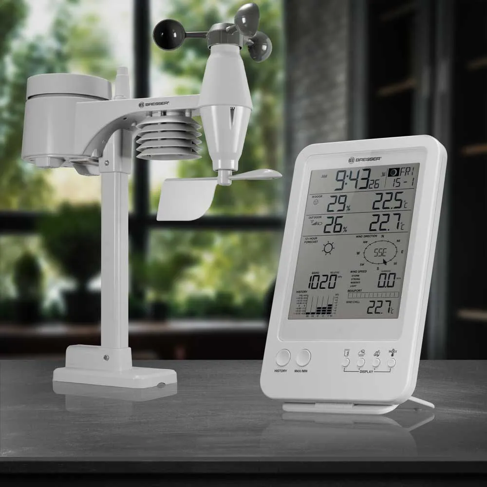Bresser 7002511 5 Wetterstation, White, One Size, EU Plug 220V Bresser 7002511 5 Wetterstation, White, One Size, EU Plug 220V